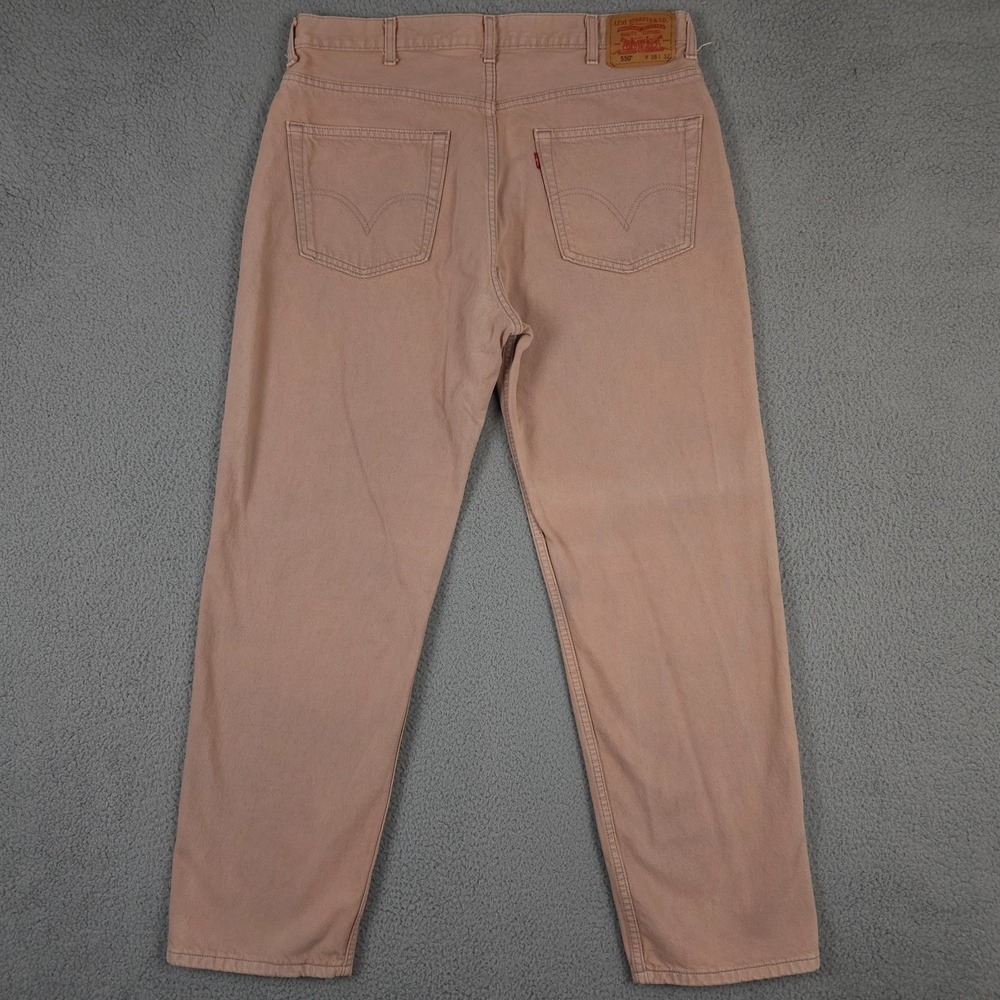 Vintage Levis 550 Jeans Men 38x32 Bleached Gray Pink Relaxed Fit Baggy Denim Y2K - Picture 2 of 16